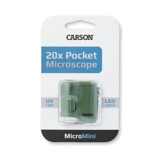 Carson MicroMini 20x LED Taschenmikroskop MM-280G Grn