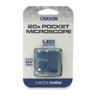 Carson MicroMini 20x LED Taschenmikroskop MM-280B Blau